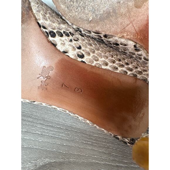 Michael Kors MK-Flex Mid Pump Shoes Womens Size 7 Snakeskin Embossed Leather - Picture 9 of 9